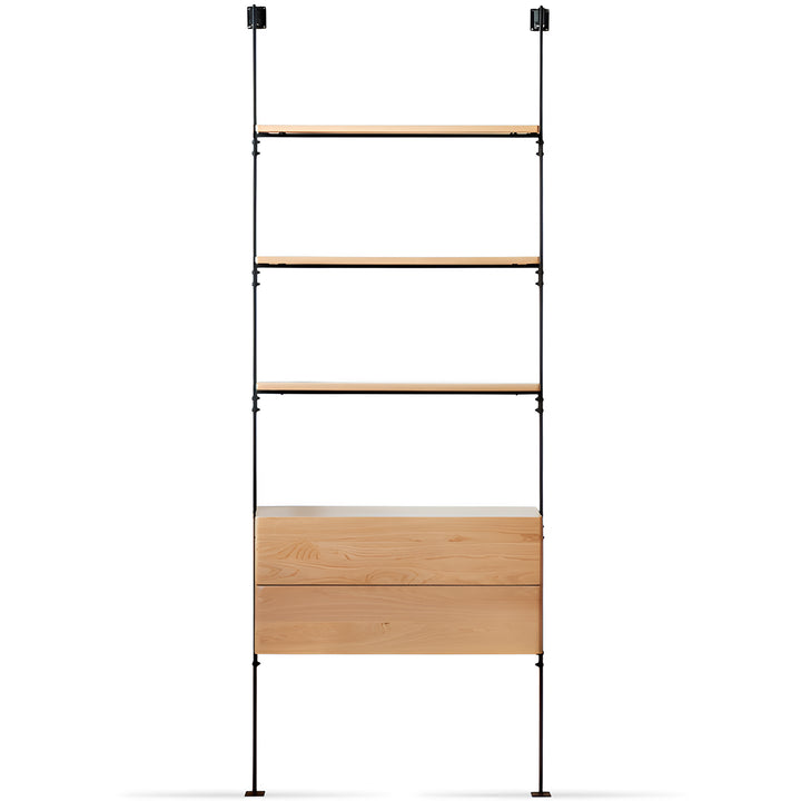 Industrial oak wood wall mounted display shelf shelfix detail 10.