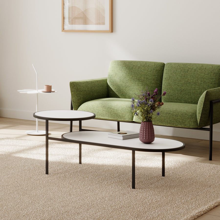 Industrial steel coffee table bds primary product view.