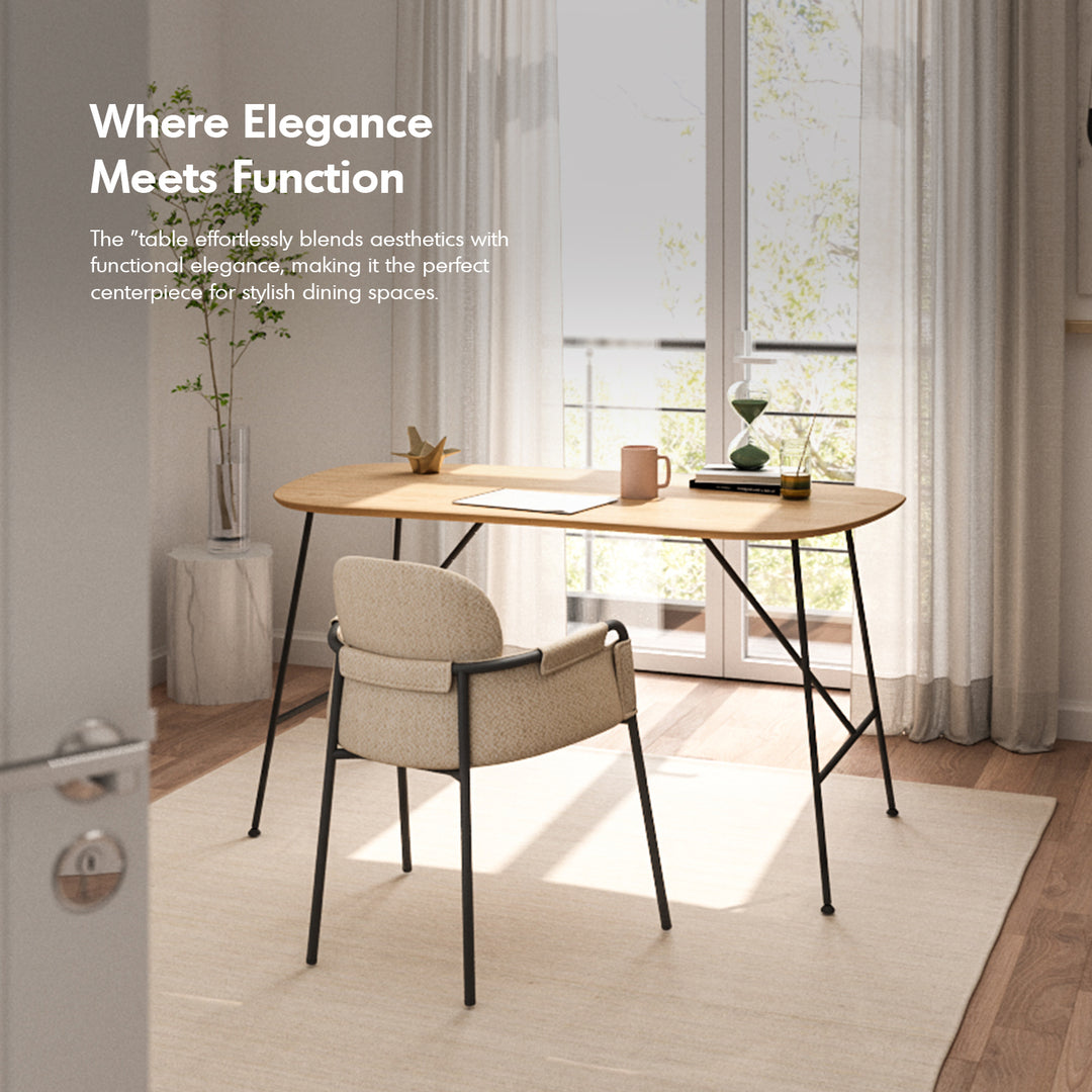 Industrial wood study table tolaro in real life style.