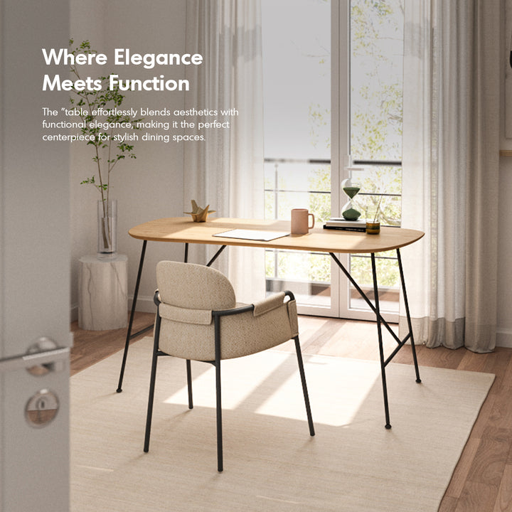 Industrial wood study table tolaro in real life style.