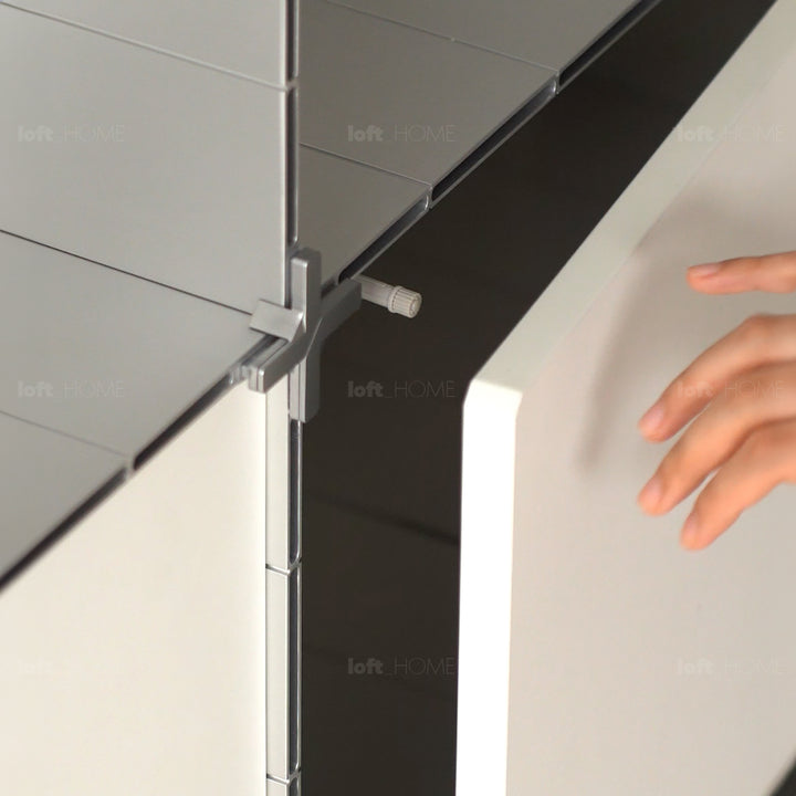 Industrial aluminium side cabinet cube material variants.