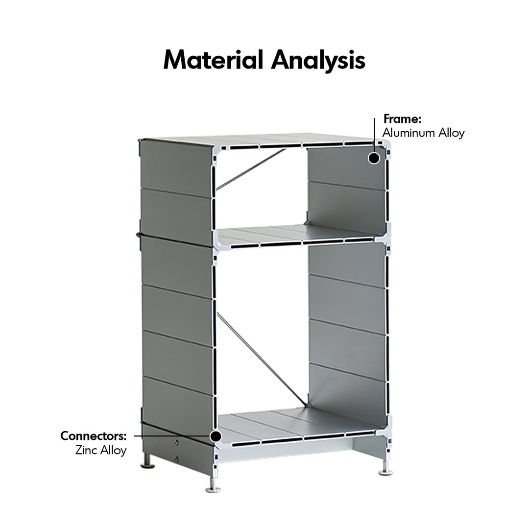 Industrial aluminium side table cube detail 3.