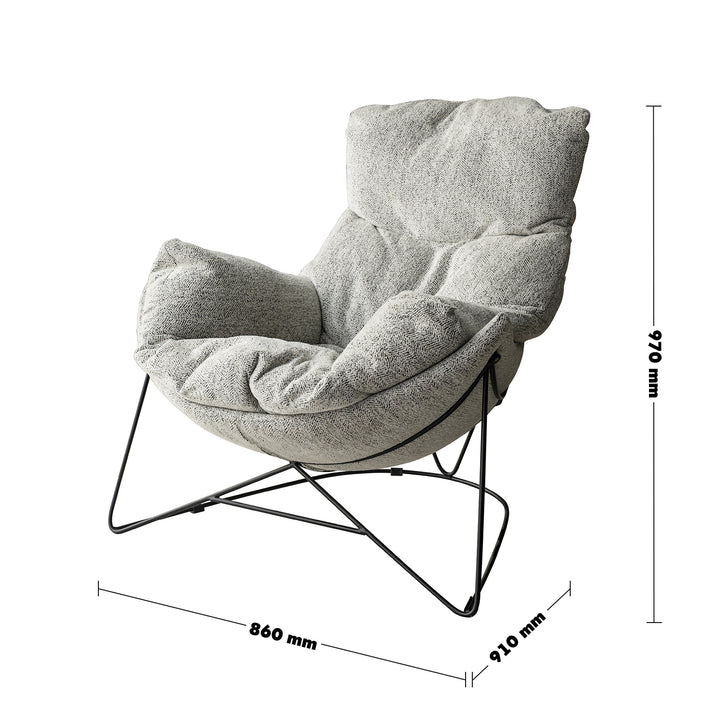 Industrial mixed weave fabric 1 seater sofa chair pomp size charts.