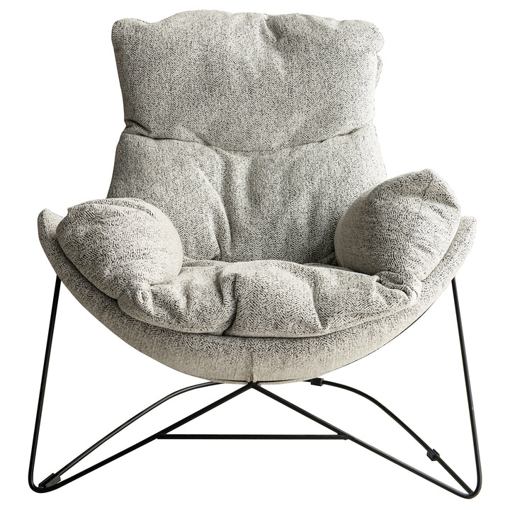 Industrial mixed weave fabric 1 seater sofa chair pomp in real life style.