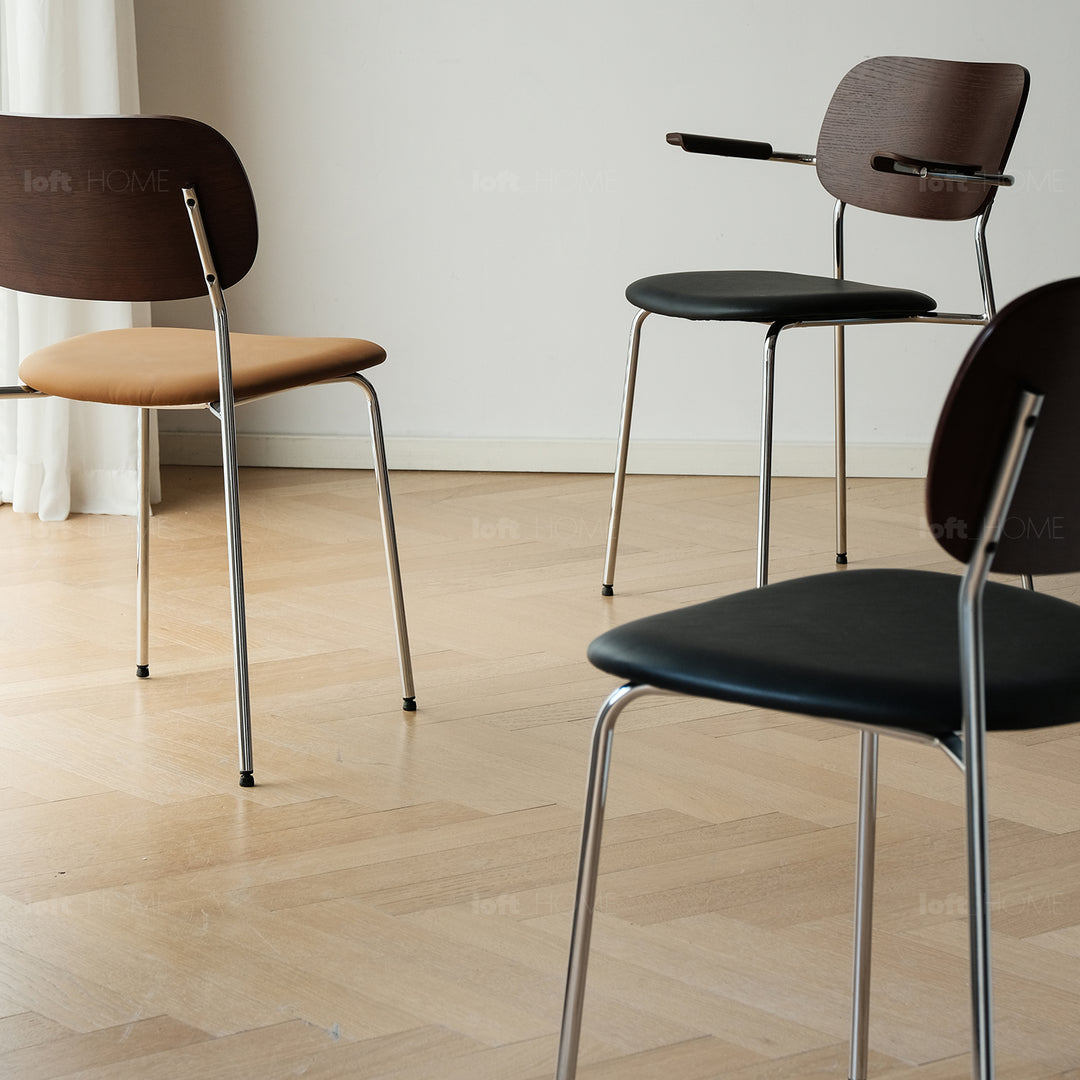 Industrial pu leather dining chair nika environmental situation.