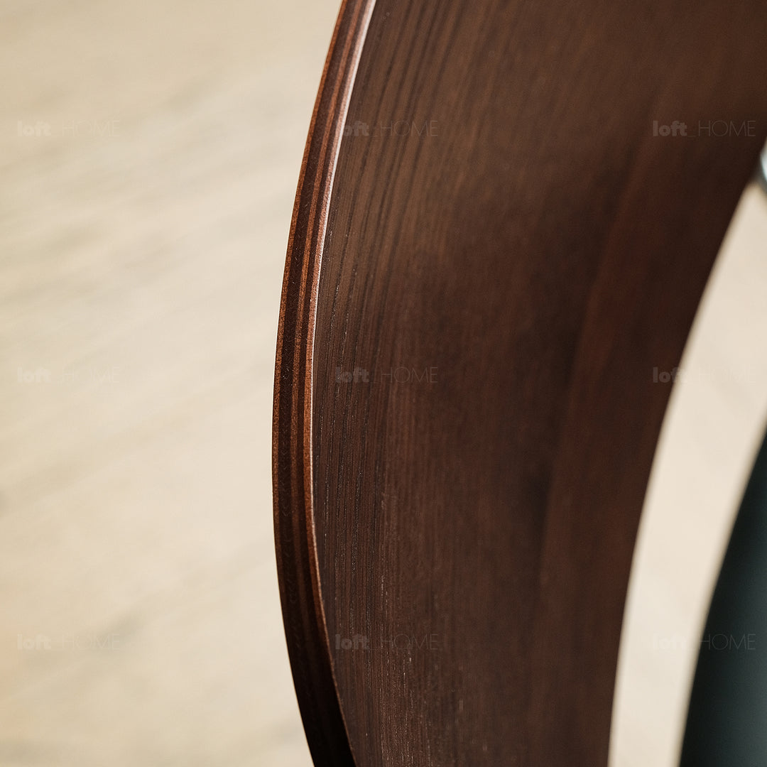 Industrial pu leather dining chair nika with context.