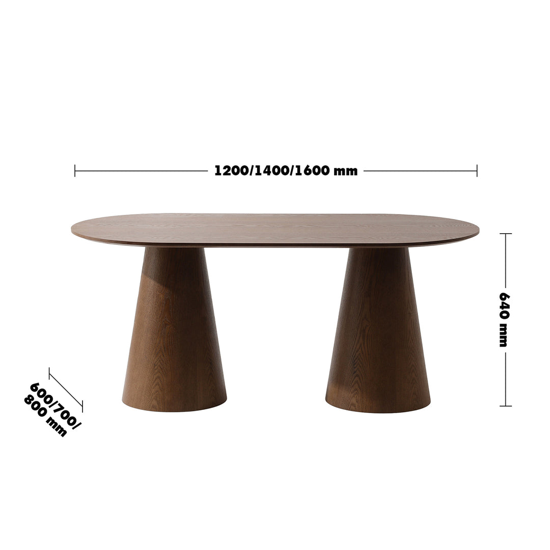 Japandi ash wood veneer oval dining table amalfy size charts.