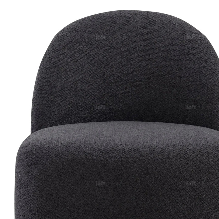 Cream mixed weave fabric revolving 1 seater sofa apse in real life style.