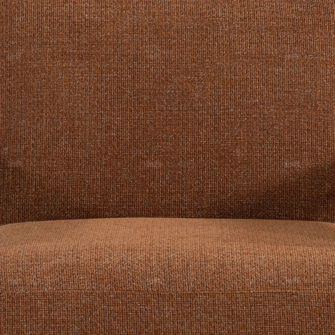 Modern mixed weave fabric 1 seater sofa sempre in panoramic view.