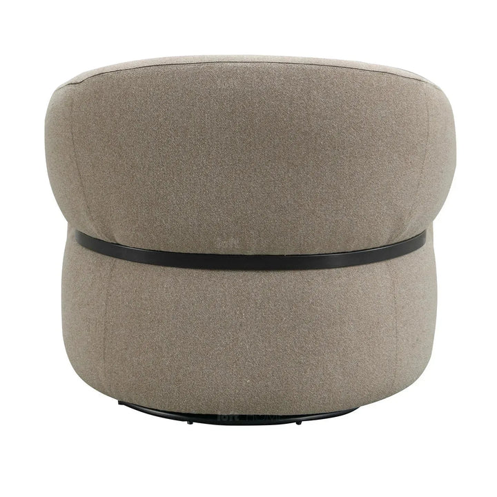 Modern mixed weave fabric revolving 1 seater sofa slate material variants.