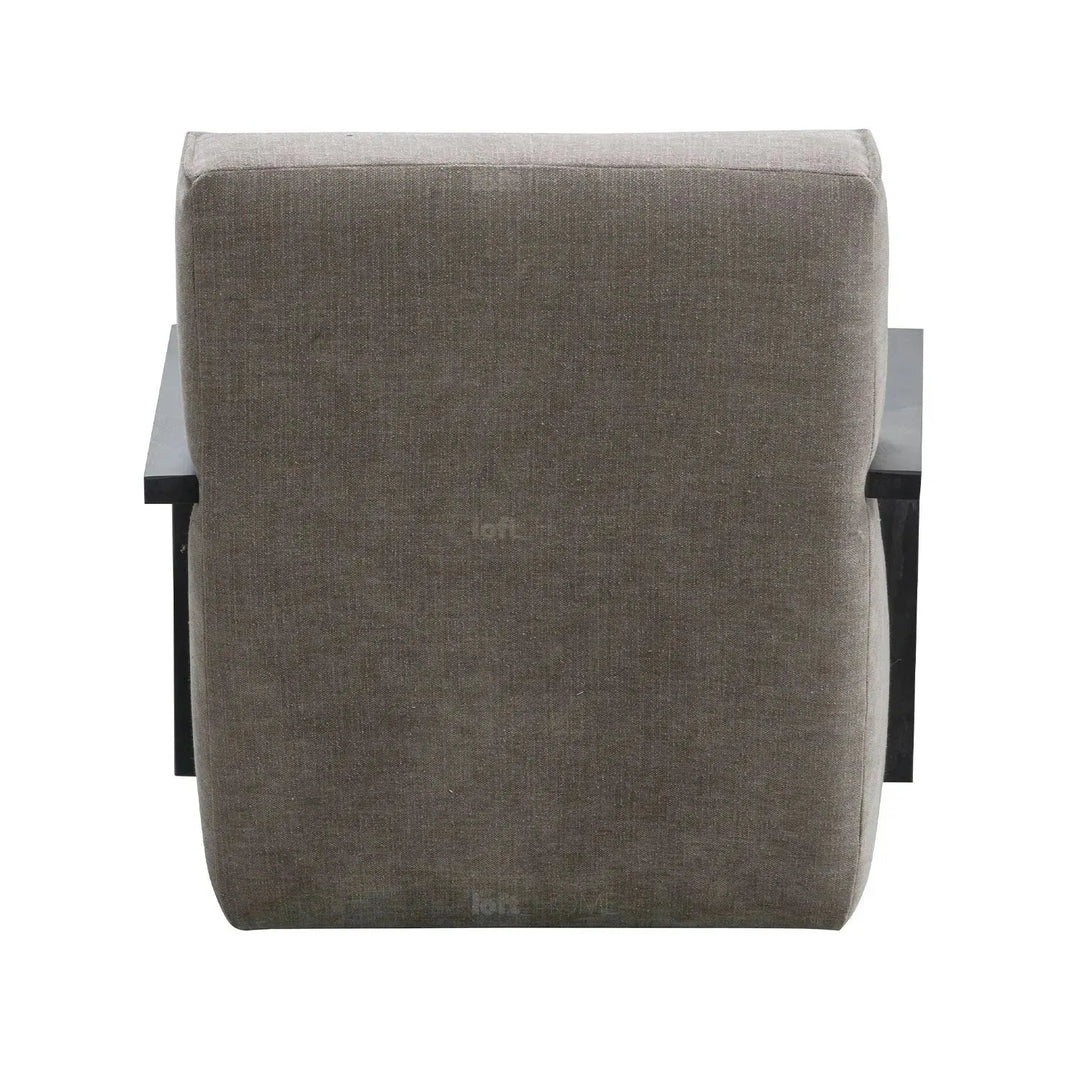 Modern mixed weave fabric revolving 1 seater sofa talc wood material variants.