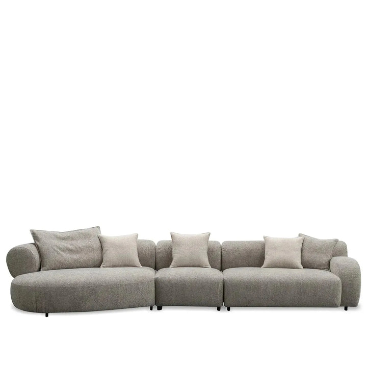 Modern mixed weave fabric l shape sectional sofa ench 4+l in still life.
