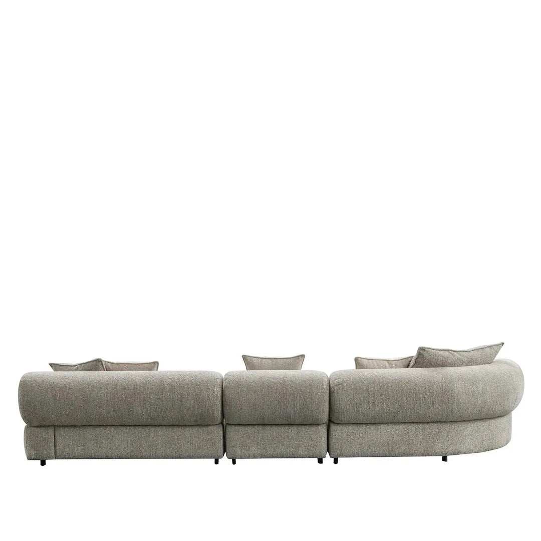 Modern mixed weave fabric l shape sectional sofa ench 4+l color swatches.
