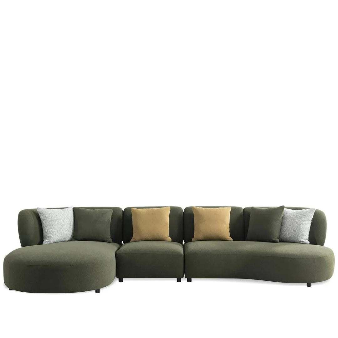 Cream fabric l shape sectional sofa fores 4+l environmental situation.