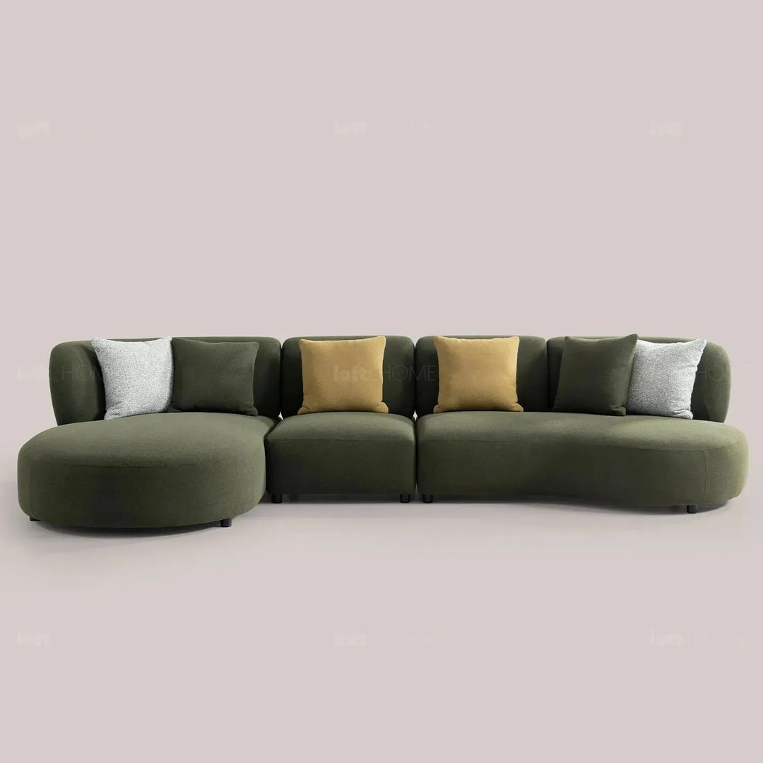 Cream fabric l shape sectional sofa fores 4+l color swatches.