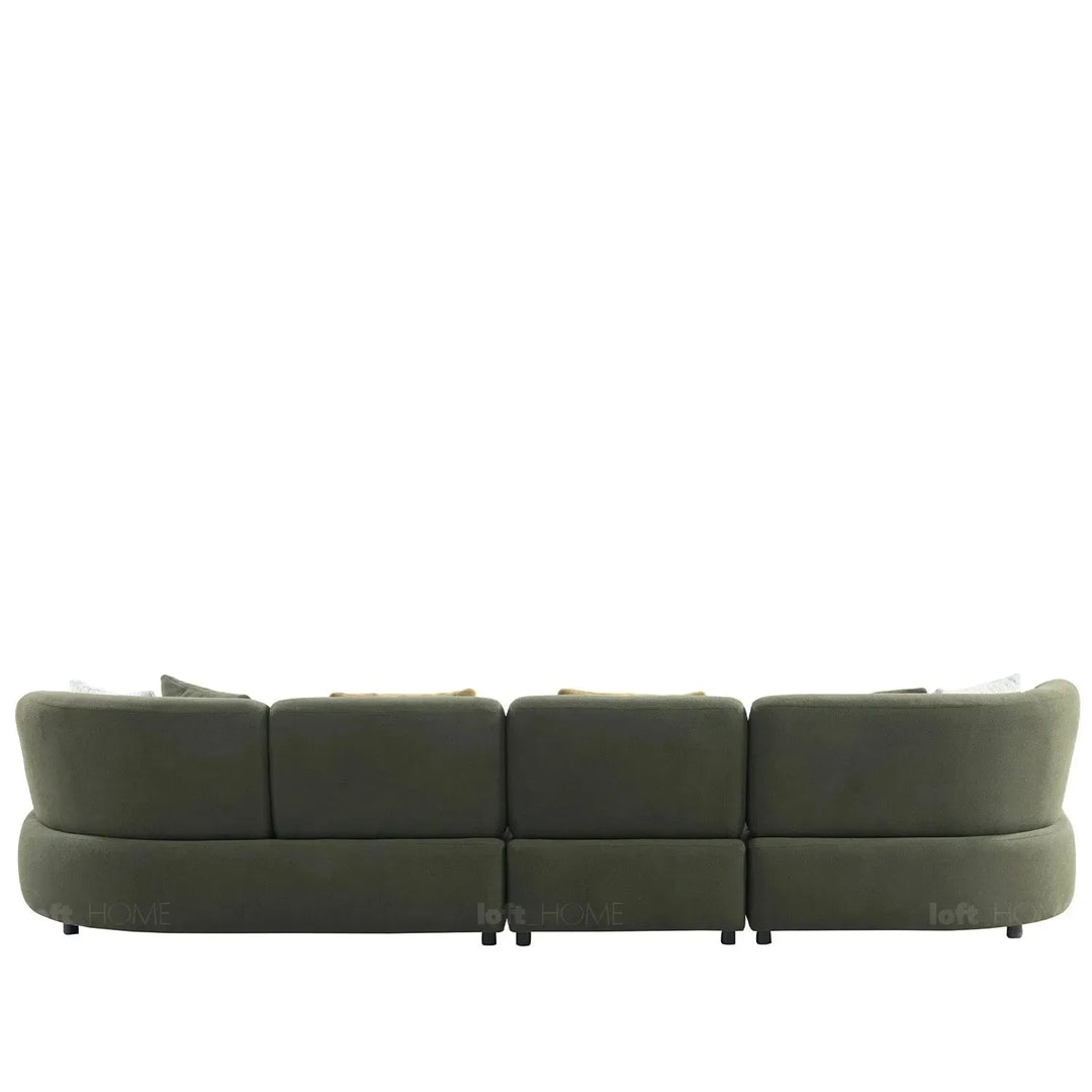 Cream fabric l shape sectional sofa fores 4+l in real life style.