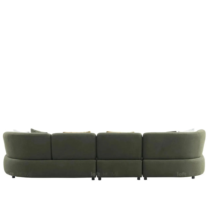 Cream fabric l shape sectional sofa fores 4+l in real life style.