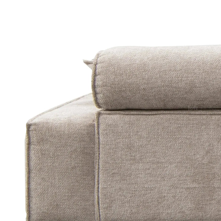 Modern mixed weave fabric l shape sectional sofa aumn 4+l in close up details.
