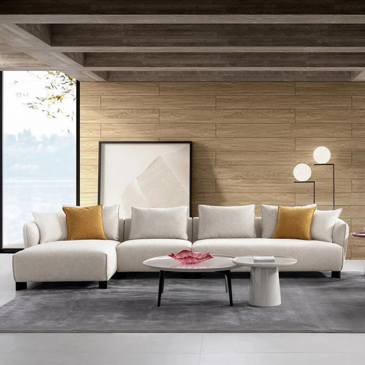 Modern fabric l shape sectional sofa nest 4+l primary product view.