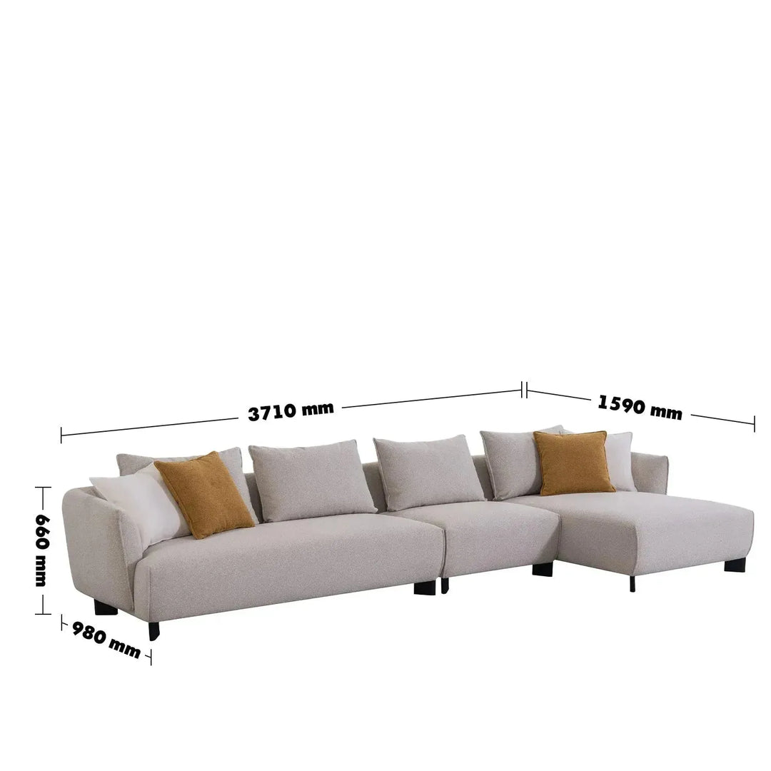 Modern fabric l shape sectional sofa nest 4+l size charts.