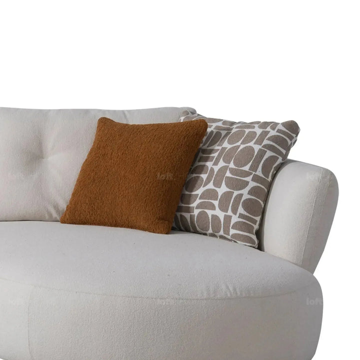 Cream sherpa fabric l shape sectional sofa luxe 3+l color swatches.