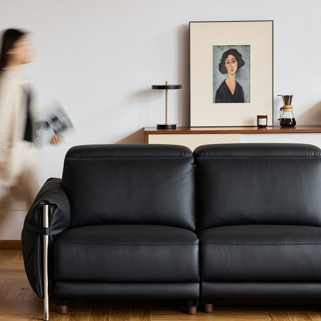 Minimalist Microfiber Leather electric recliner 2 seater sofa calmera conceptual design.