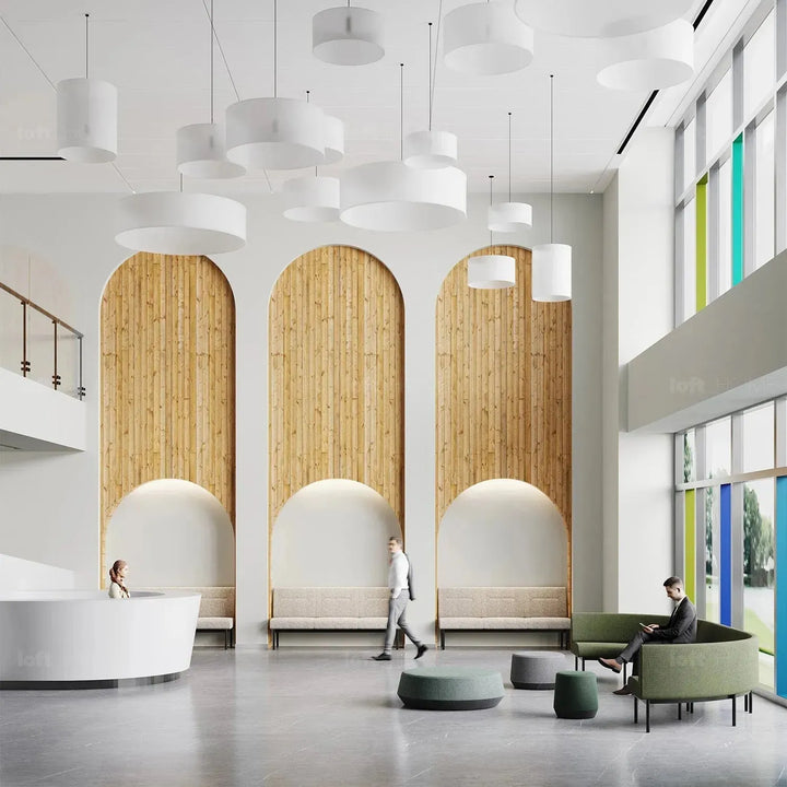 Modern mixed weave fabric 1 seater sofa multi in still life.