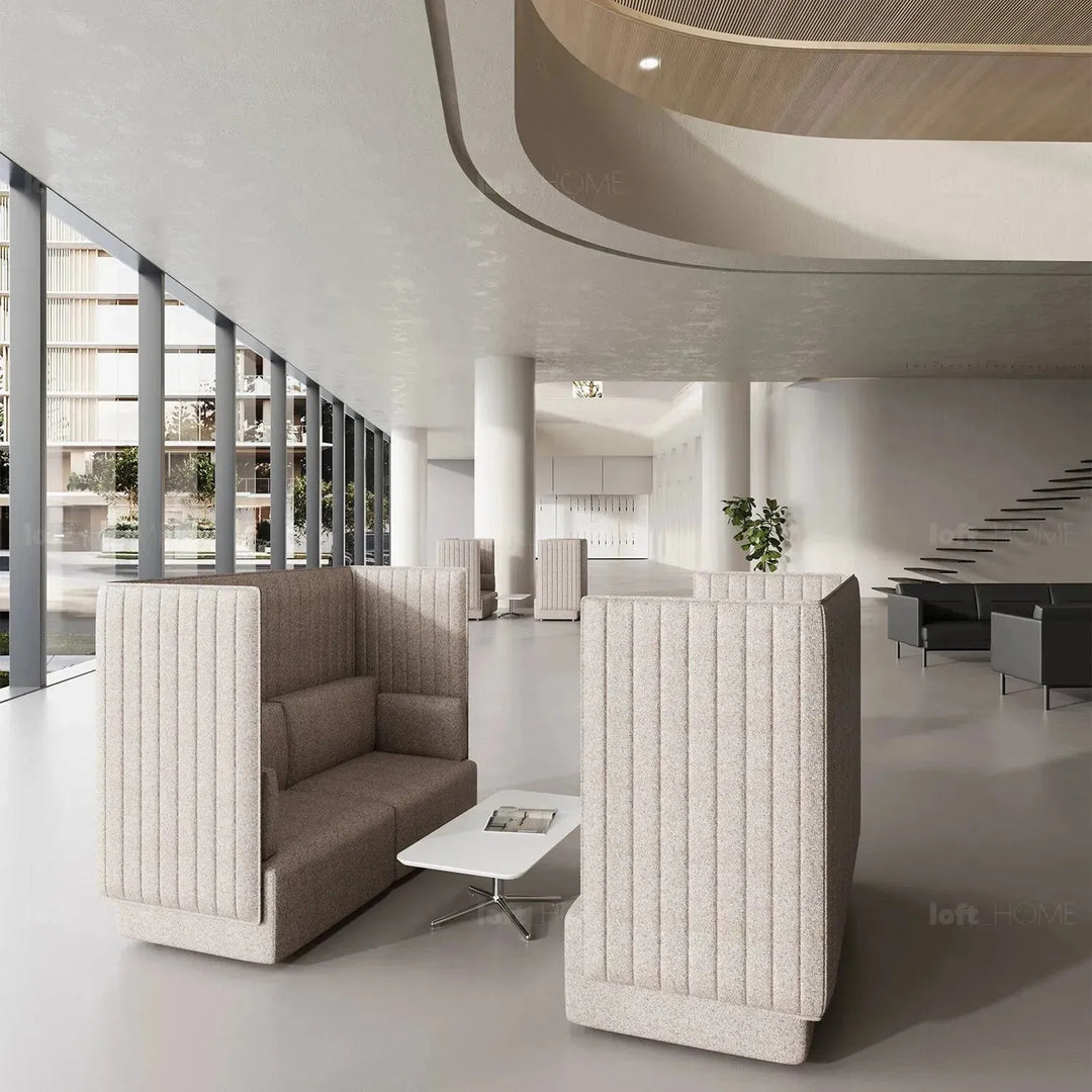 Modern mixed weave fabric 1 seater sofa multi environmental situation.