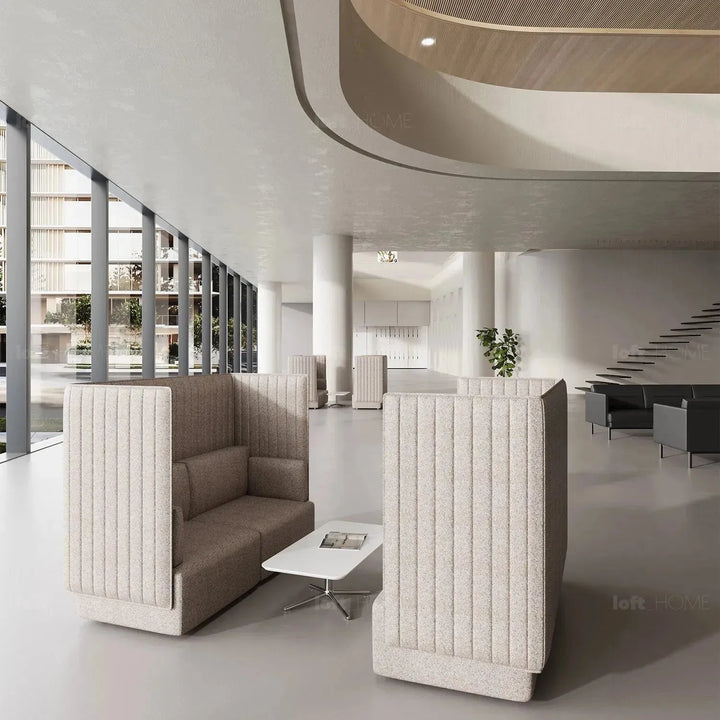 Modern mixed weave fabric 1 seater sofa multi environmental situation.