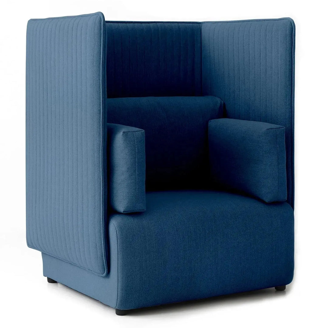 Modern mixed weave fabric 1 seater sofa multi detail 10.