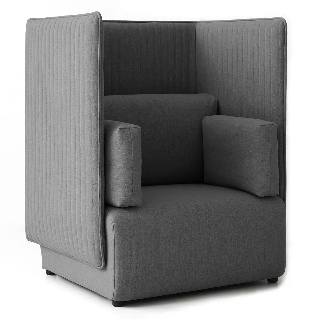 Modern mixed weave fabric 1 seater sofa multi detail 11.