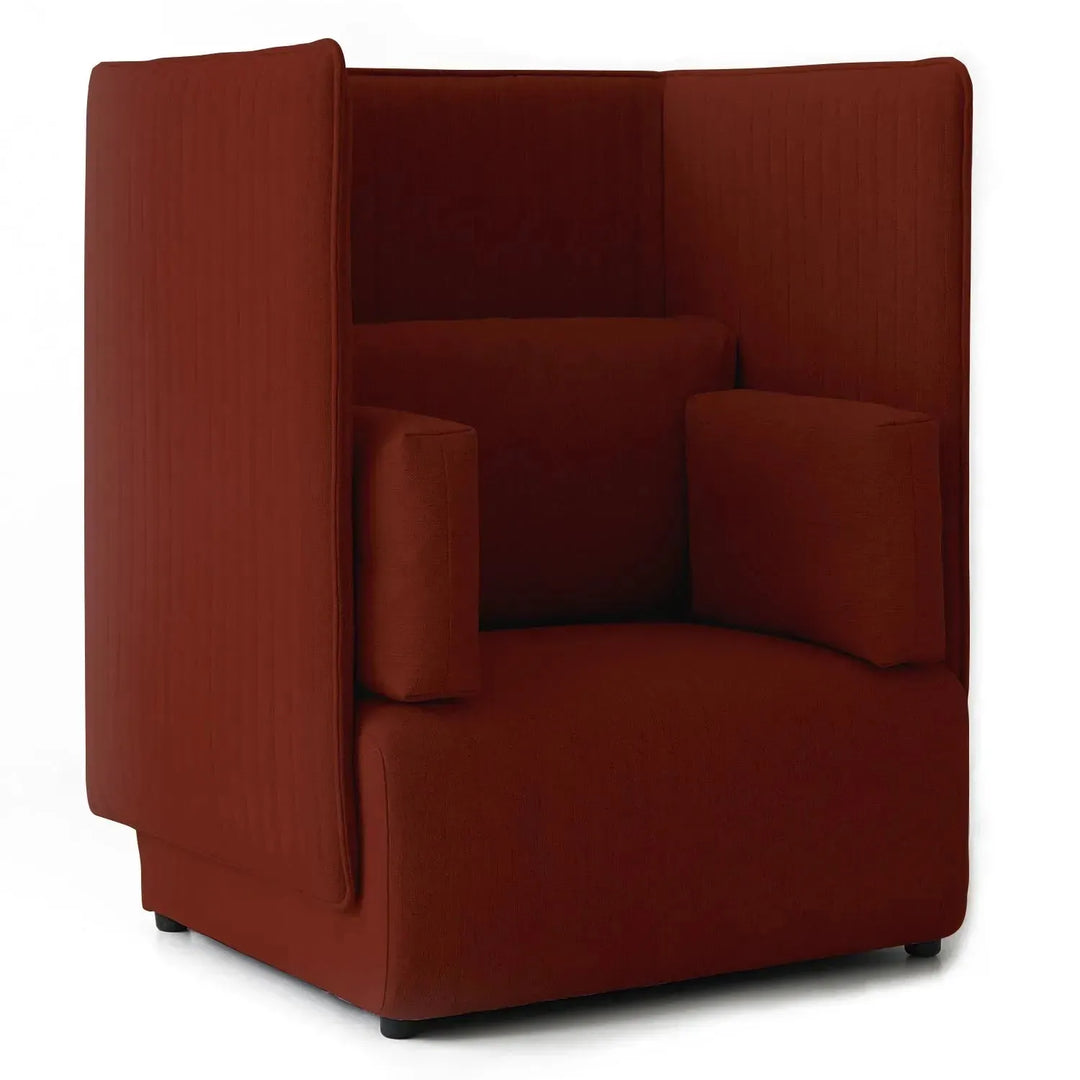 Modern mixed weave fabric 1 seater sofa multi detail 14.