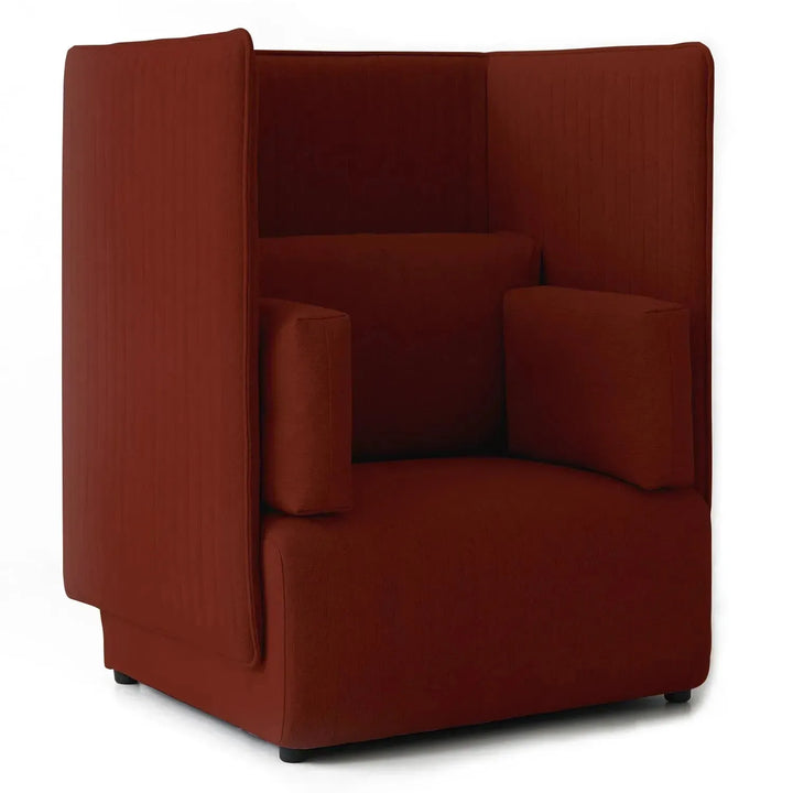 Modern mixed weave fabric 1 seater sofa multi detail 14.