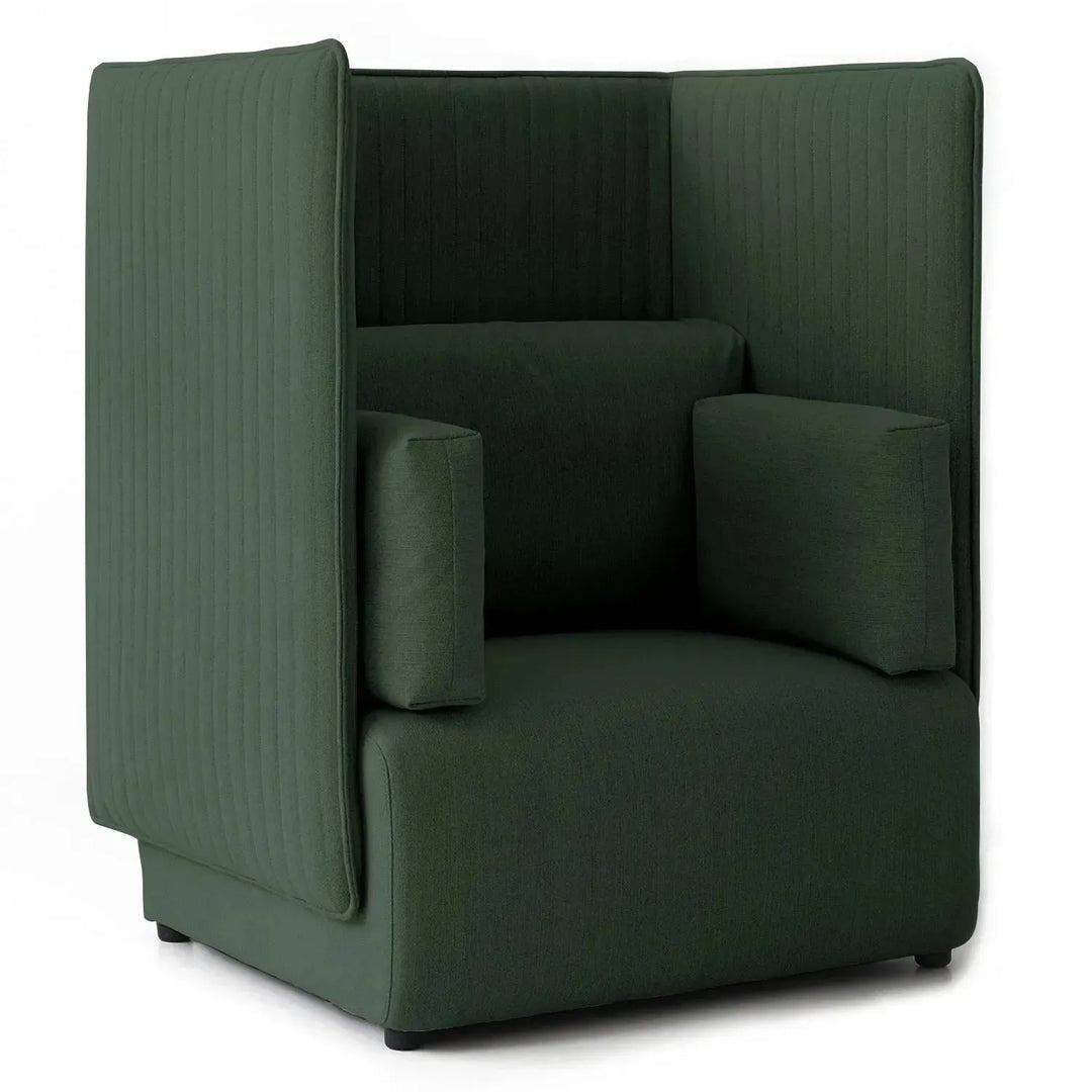 Modern mixed weave fabric 1 seater sofa multi detail 16.