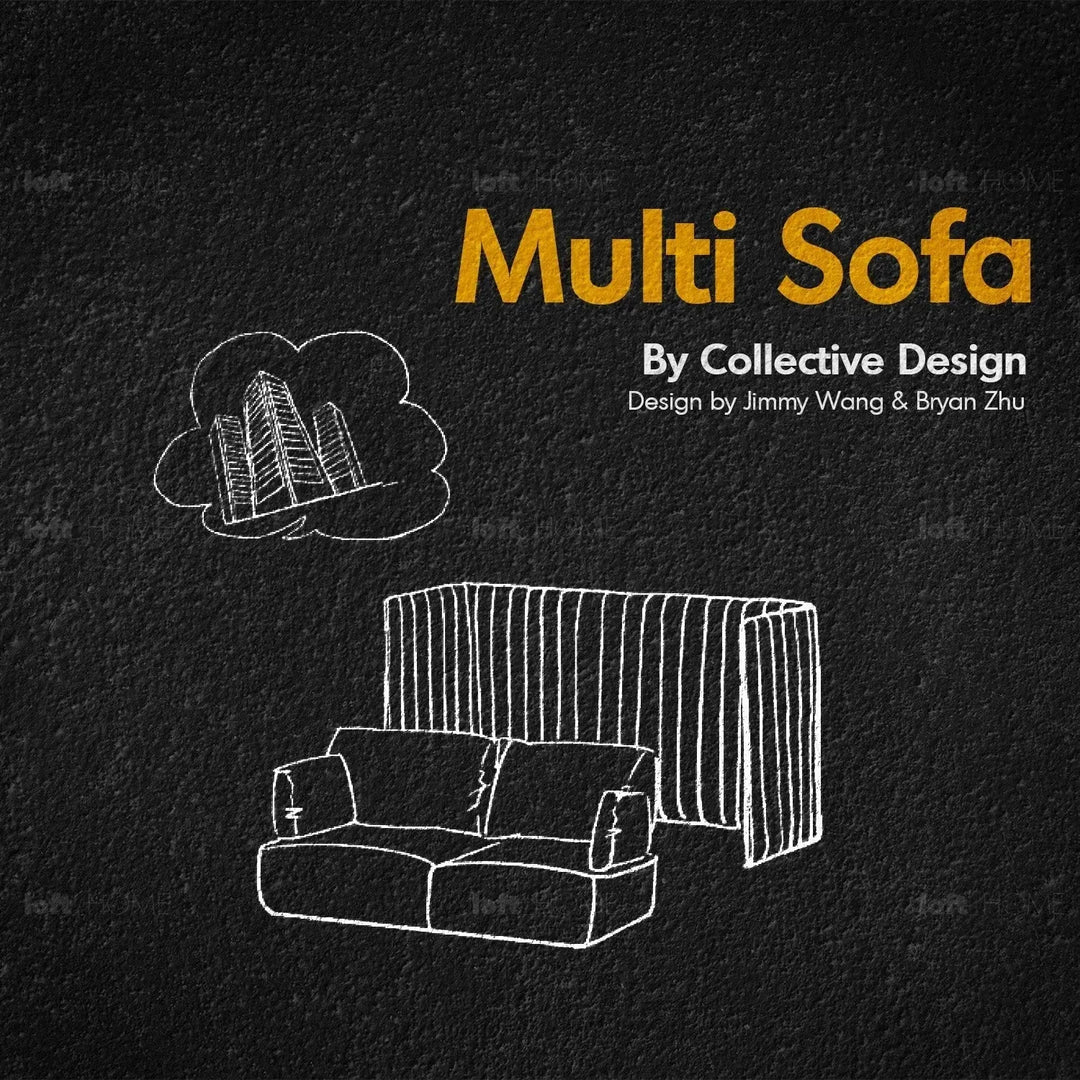 Modern mixed weave fabric 1 seater sofa multi material variants.