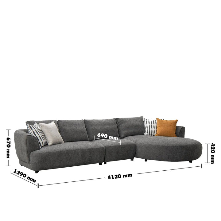 Modern mixed weave fabric l shape sectional sofa asce 4+l size charts.