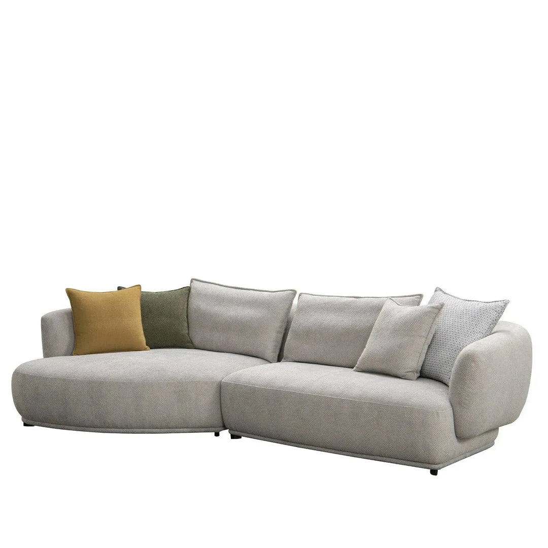 Modern sherpa fabric l shape sectional sofa granitova 3+l color swatches.
