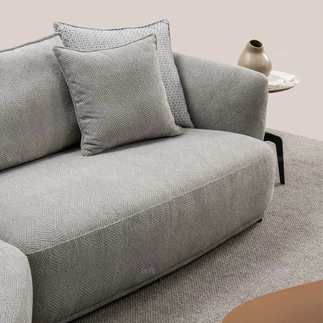 Modern sherpa fabric l shape sectional sofa granitova 3+l in real life style.