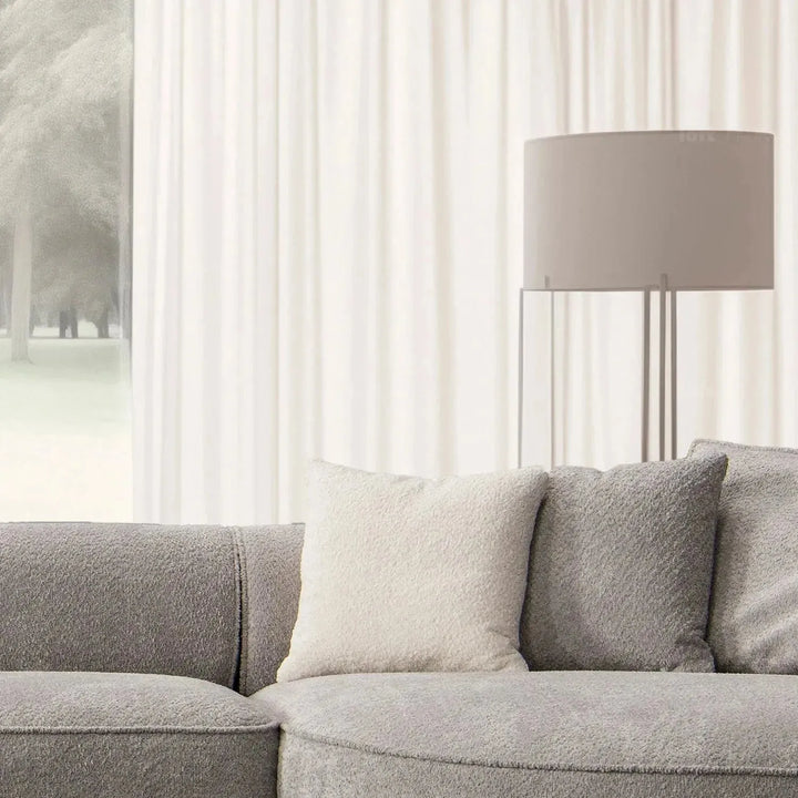 Minimalist sherpa fabric l shape sectional sofa living 4+l conceptual design.