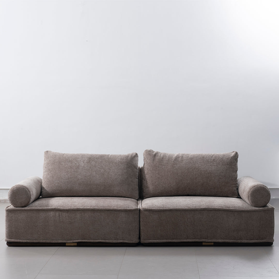 Minimalist corduroy velvet fabric sectional 3 seater sofa cordy in details.