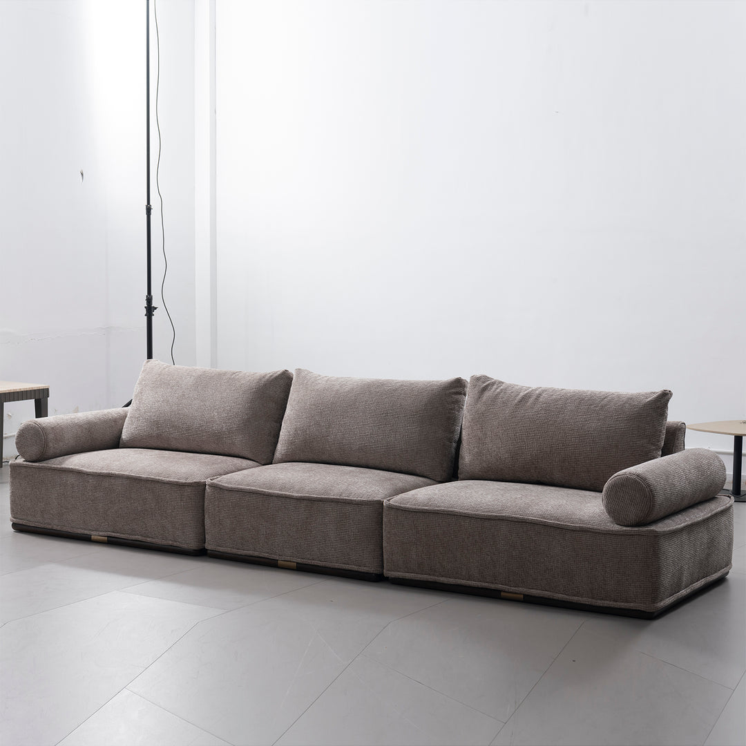 Minimalist corduroy velvet fabric sectional 5 seater sofa cordy primary product view.