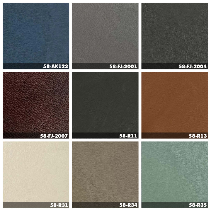 Minimalist genuine leather 1 seater sofa dante color swatches.