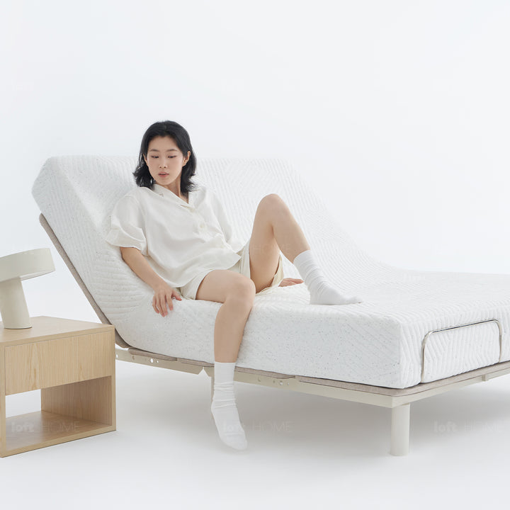 Minimalist metal electric adjustable bed frame with mattress 2in1 set upone detail 7.