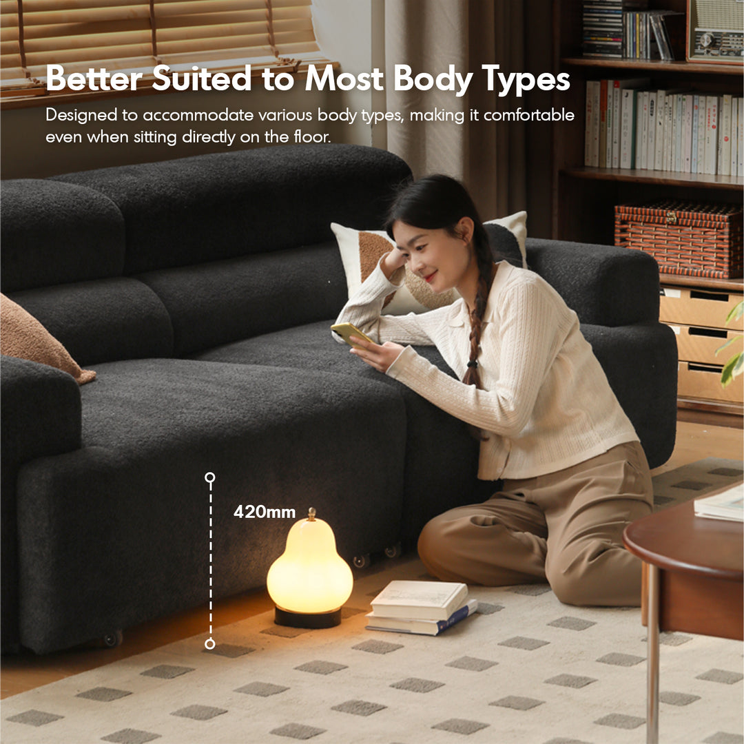 Cream boucle fabric electric functional 3 seater sofa bed sleepo situational feels.