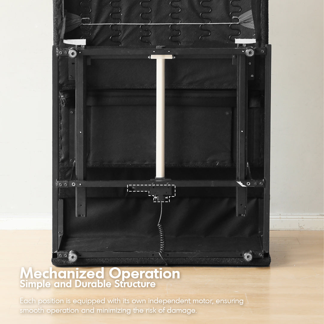 Cream boucle fabric electric functional 3 seater sofa bed sleepo detail 5.