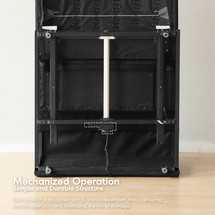 Cream boucle fabric electric functional 3 seater sofa bed sleepo detail 5.