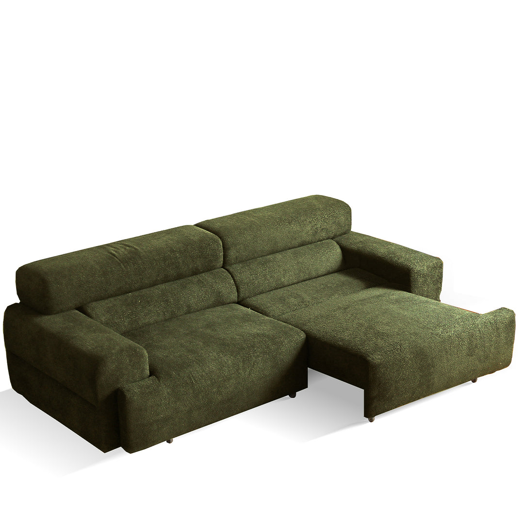 Cream boucle fabric electric functional 3 seater sofa bed sleepo detail 10.