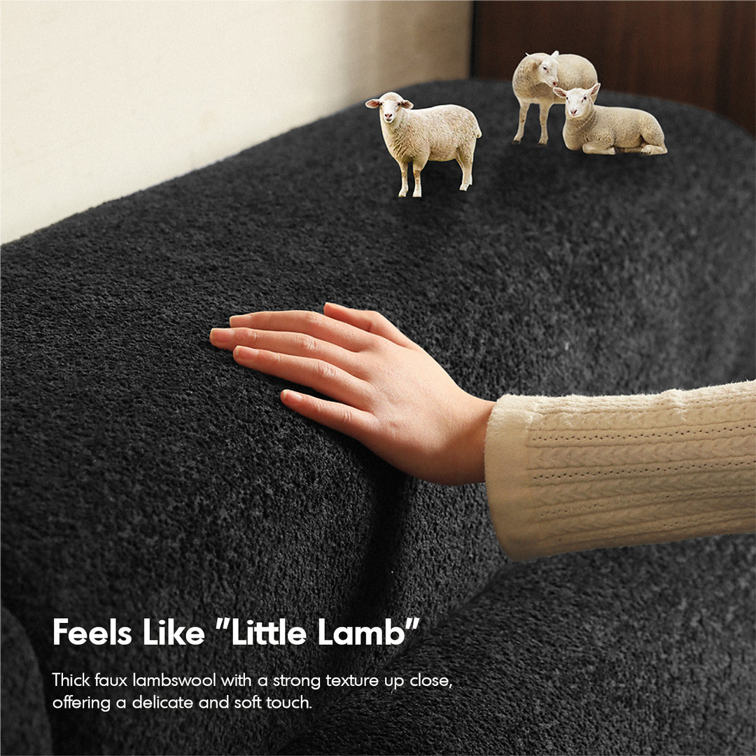 Cream boucle fabric electric functional 4 seater sofa bed sleepo detail 4.