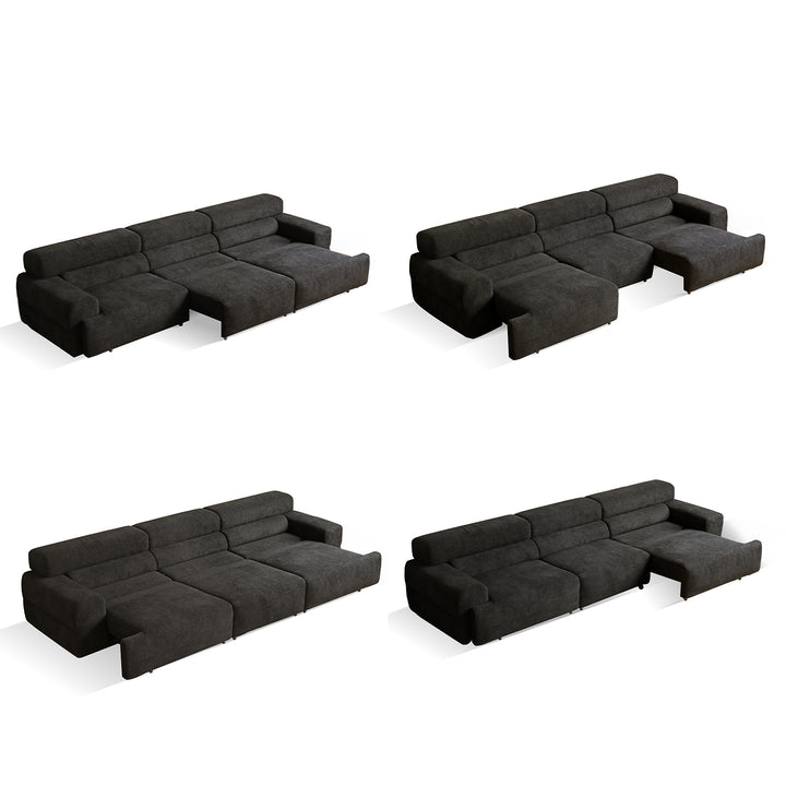 Cream boucle fabric electric functional 4 seater sofa bed sleepo detail 10.