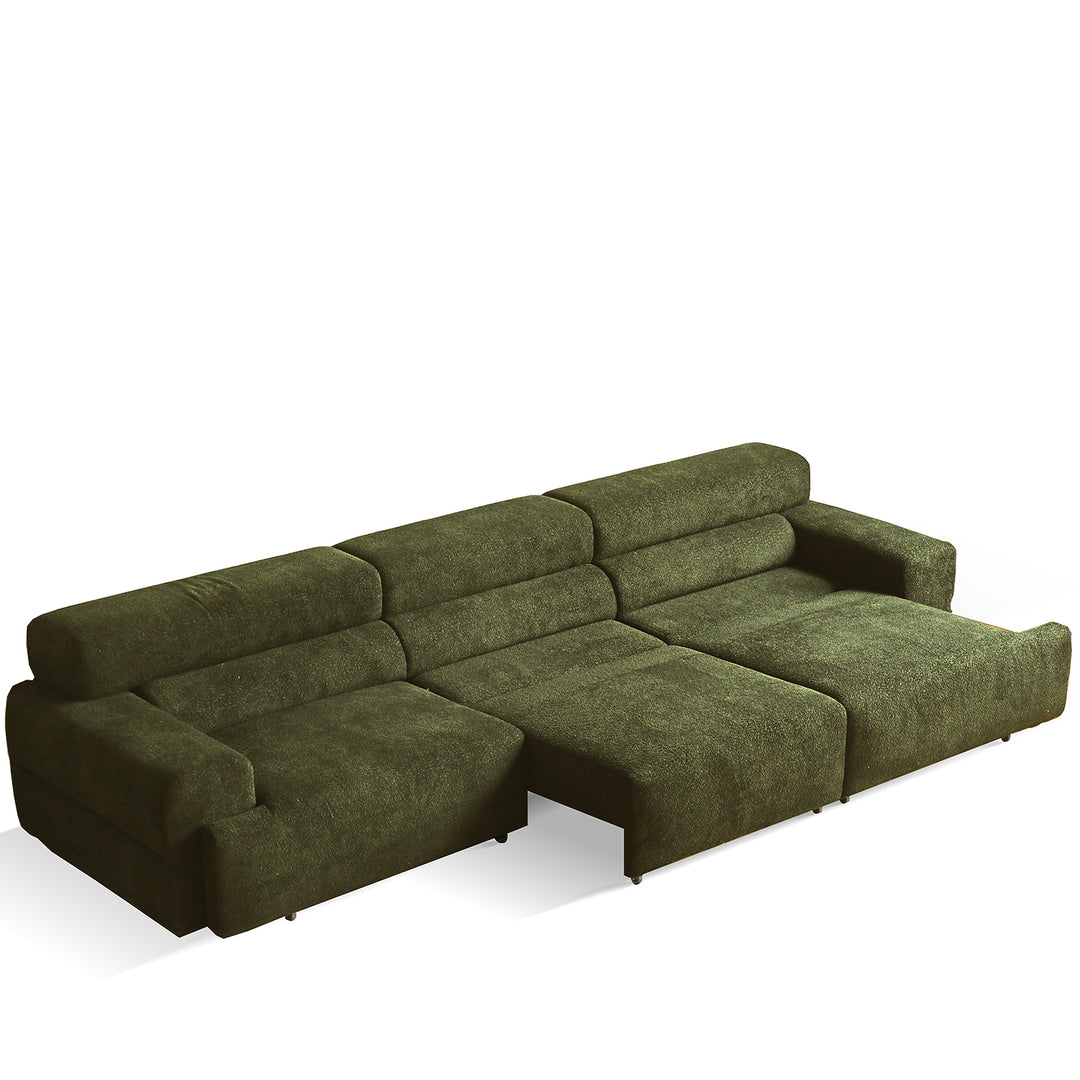 Cream boucle fabric electric functional 4 seater sofa bed sleepo detail 11.